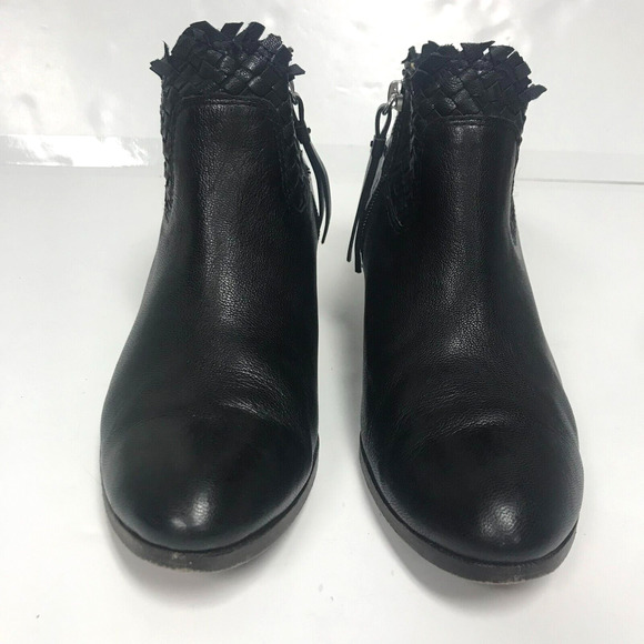 Coach Black Ankle Boots with Fringe Detail - Picture 4 of 11